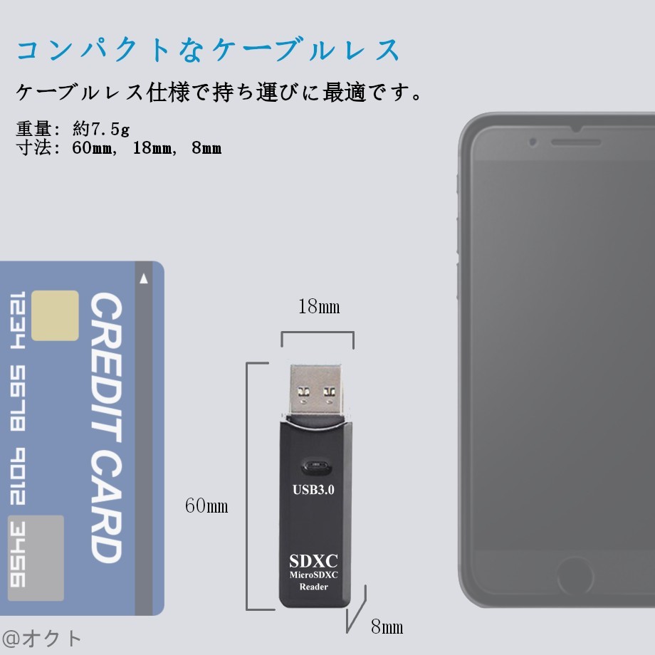 USB3.0 microSD / SDカード カードリーダー