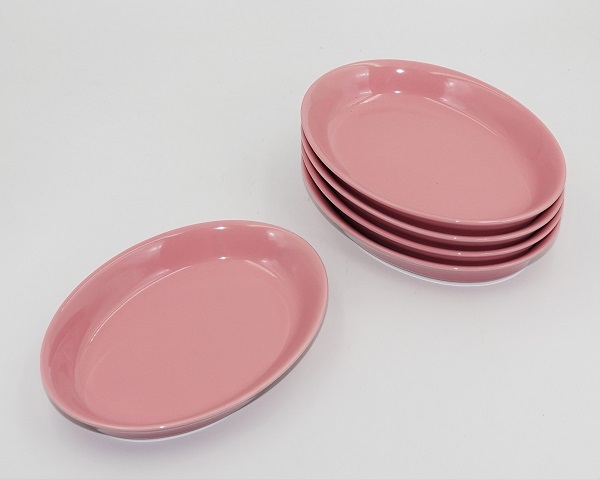 ピンク　オーバルトレイ　楕円皿　５枚セット_画像3