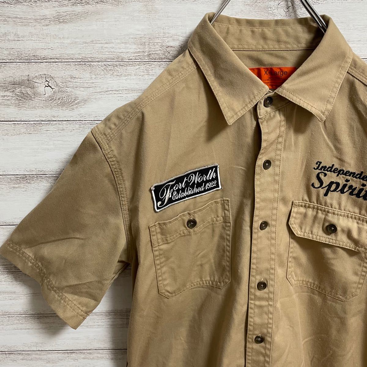 Dickies ディッキーズ 刺繍ロゴ ワッペン ワークシャツ 希少 ワーク