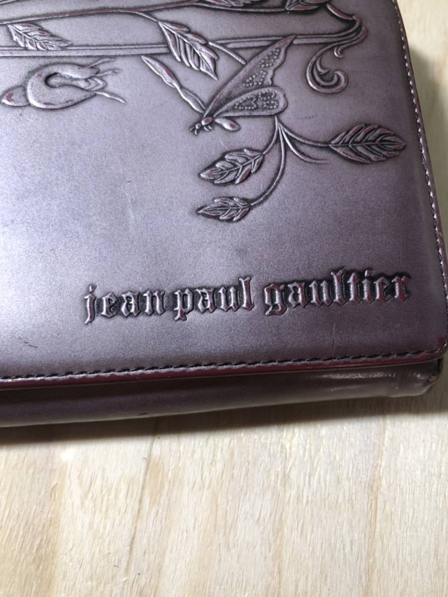 5◆◆稀少★ジャンポール ゴルチェ ★Jean Paul Gaultier ★ニューローズ長財布☆薔薇☆廃盤品☆人気色☆ボルドー☆91_画像6