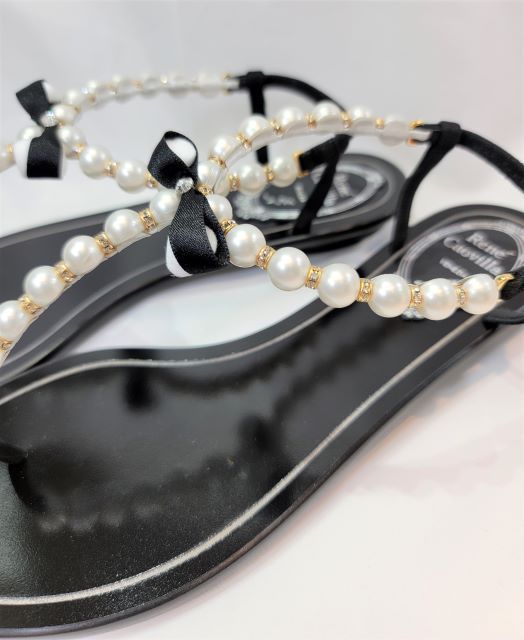 [ new goods ] Rene Caovilla *RENE CAOVILLA pearl rhinestone ELIZA sandals 36 half 