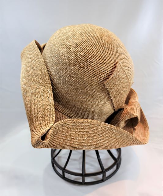 [ прекрасный товар ]Akio Hirata flat рисовое поле . Хара лента узор соломинка шляпа соломенная шляпа 4695