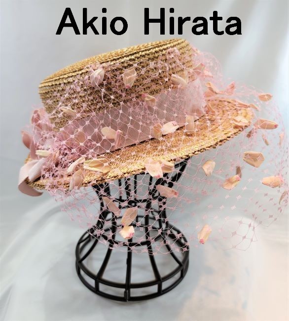 新品】平田暁夫 Akio Hirata 可憐な ピンク色 チュール 花びら 新品】平田暁夫 Akio Hirata 可憐な ピンク色 チュール 花びら