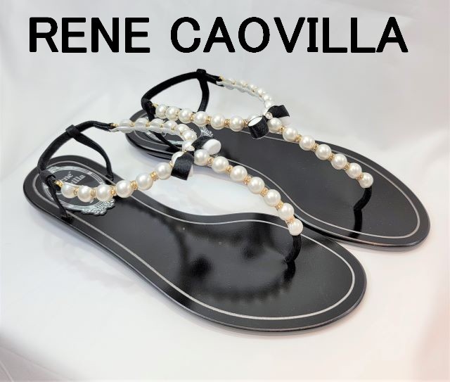 [ new goods ] Rene Caovilla *RENE CAOVILLA pearl rhinestone ELIZA sandals 36 half 