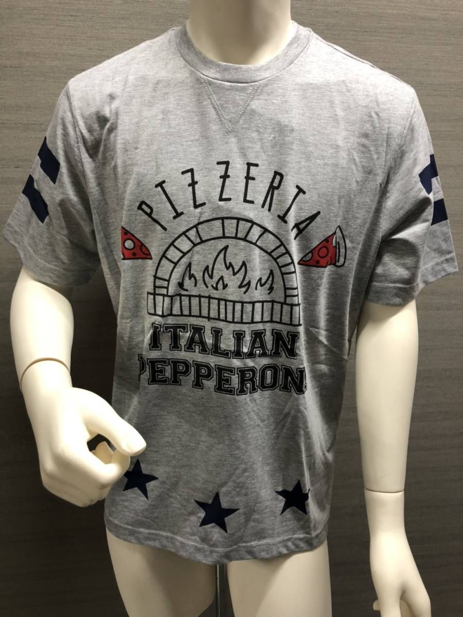 本物 新品 HYDROGEN PIZZERIA半袖Tシャツ 220610 灰 S