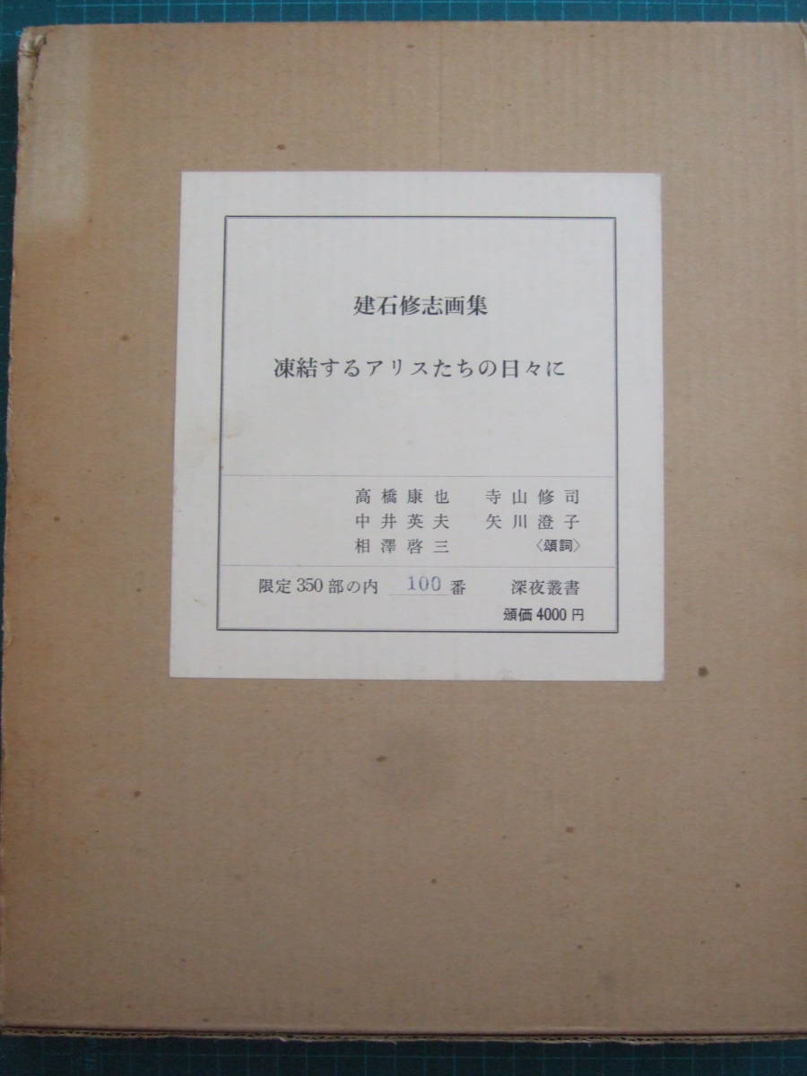 く日はお得♪ 凍結するアリスたちの日々に 建石修志画集 画集