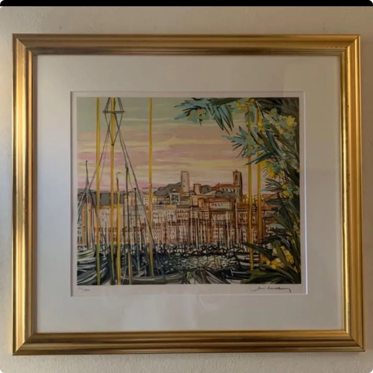 3時間値下 絵 大型絵画 ミッシェルアンリ シルクスクリーン リトグラフ