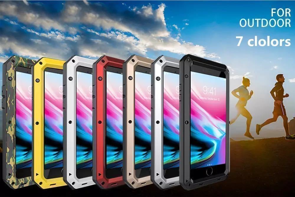 【新品】iPhone XS MAX バンパー ケース 対衝撃 防水 防塵 頑丈 高級 アーミー 銀　シルバー_画像6