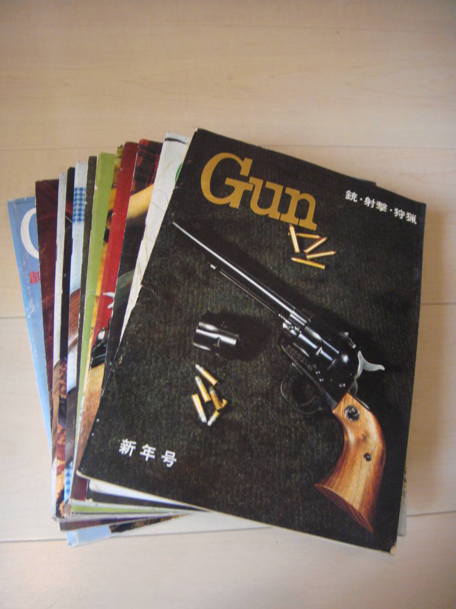 月刊gun誌。 １９６５年（昭和４０年）１月号～１２月号 （１２冊分）