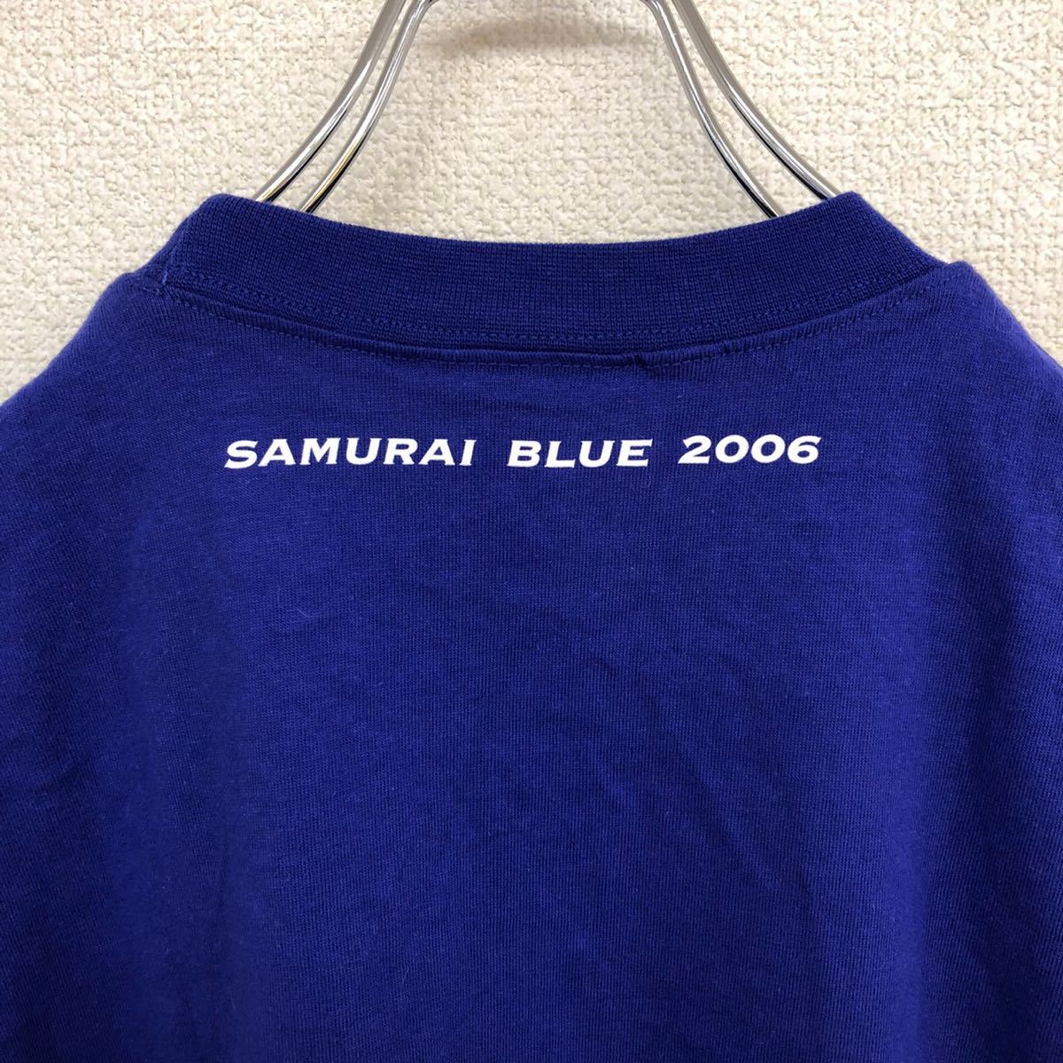 サッカー日本代表 ジーコ監督 SAMURAI JAPAN 2006 半袖Tシャツ adidas アディダス メンズ Sサイズ ブルー KIRIN キリン の画像5