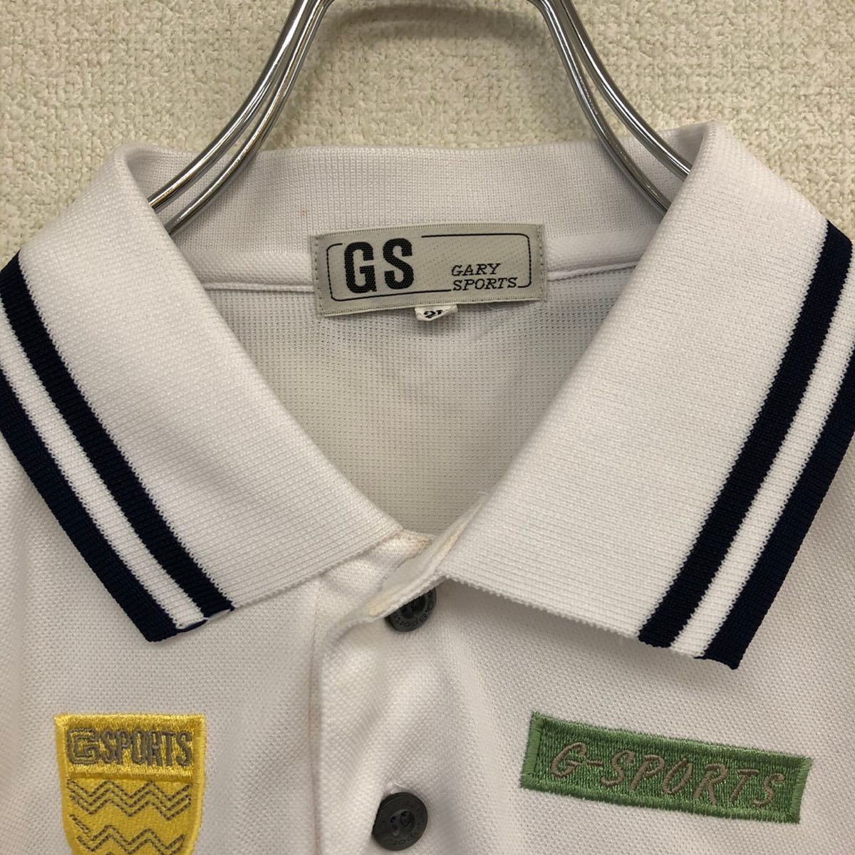 GS　GARY SPORTS　半袖ゴルフシャツ　ポロシャツ　メンズ　2Lサイズ　ホワイト　日本製　春夏モデル　ビッグサイズ_画像6