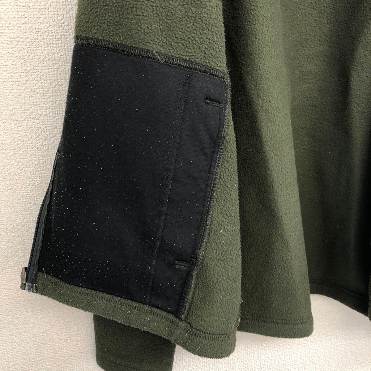 希少 レア NTT Docomo USA Labs フリースジャケット ワークジャケット メンズ Sサイズ カナダ製 深緑色 非売品の画像6