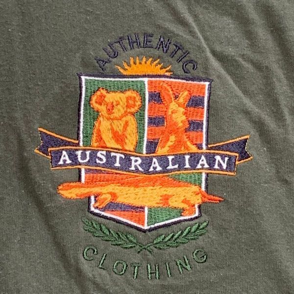 【レア】　90s　オーストラリア製　半袖Tシャツ　刺繍　コアラ　メンズ　Mサイズ　古着　ヴィンテージ ネイビー_画像3