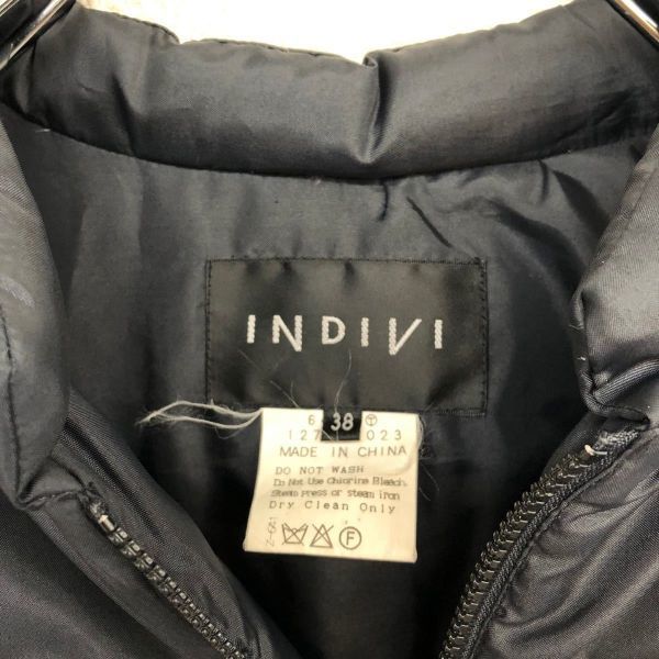 INDIVI Indivi light weight down jacket black 38 number lady's M size corresponding down 90%