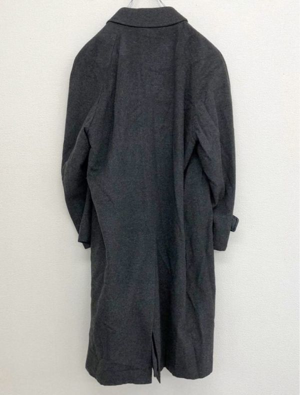 【良品】　高級　上質　カシミヤ100%　PURE CASHMERE　ウールコート　ロングコート　グレー　レディース　Lサイズ相当_画像2