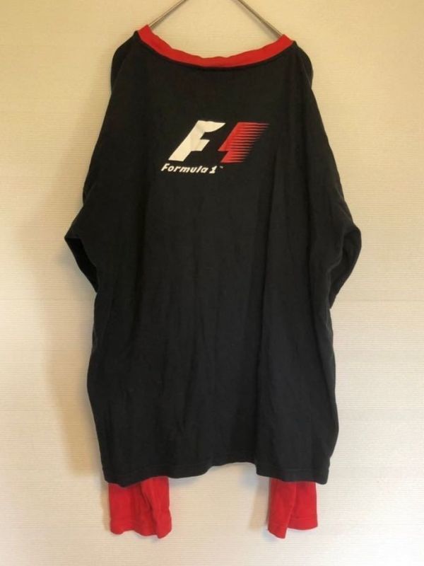 【レア】　Formula1　フォーミュラ1　F1 長袖Tシャツ　ロンT フォーミュラカー　メンズ　Mサイズ　ブラック　カーレース　自動車レース_画像2