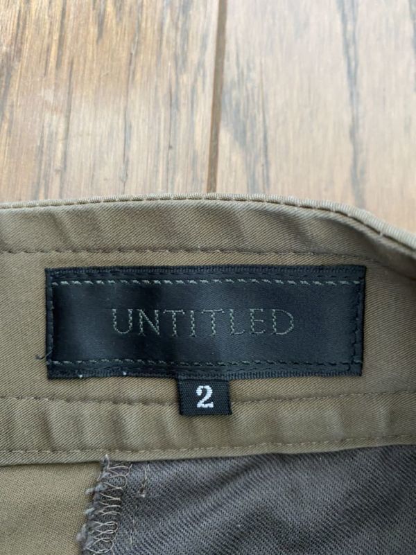 UNTITLED Untitled укороченные брюки 7 минут длина брюки 2 номер женский M размер соответствует Brown world сделано в Японии 