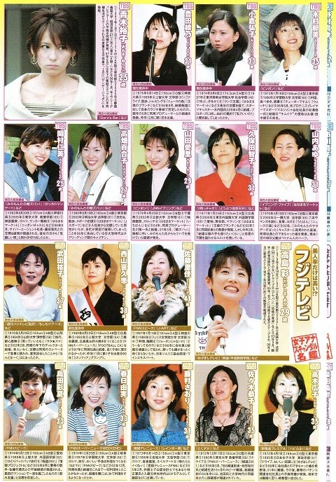 **切り抜き 佐藤和沙 有働由美子 西尾由佳理 青木裕子 高島彩 中野美奈子 武内絵美 堂真理子 大橋未歩 膳場貴子 内田恭子 滝川クリステル他_画像3