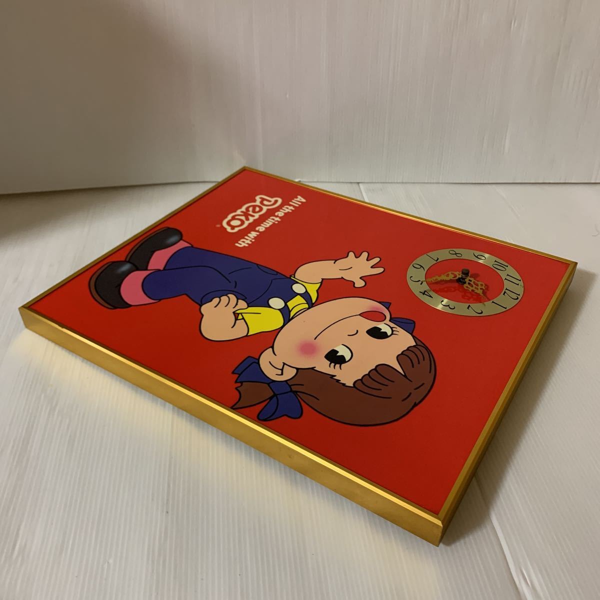 ☆レア☆希少☆不二家 販促品 All the time with Peko 壁掛け時計 ペコちゃん時計☆レトロ☆動作品☆ ペコちゃん ☆レア☆希少☆不二家 販促品 All the time with Peko 壁掛け時計 ペコちゃん時計☆レトロ☆動作品☆ ペコちゃん