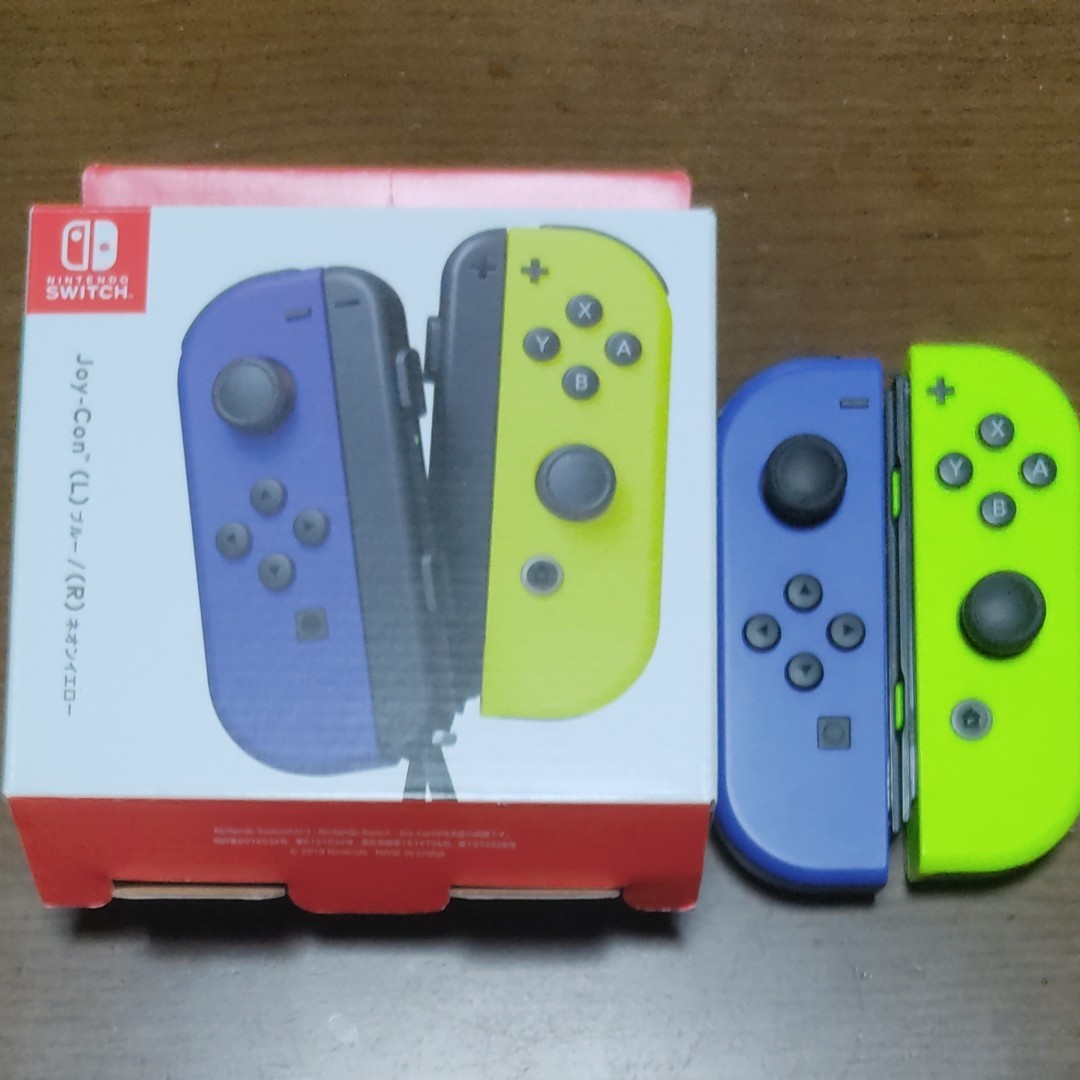 Nintendo Switch Joy-Con　ブルー＆ネオンイエロー　ジョイコン　左右　美品