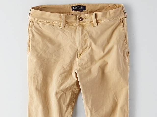 * free shipping * large size American Eagle 360 Extreme Flex chino pants ( field khaki )[US size /W44 -inch L32 -inch ]