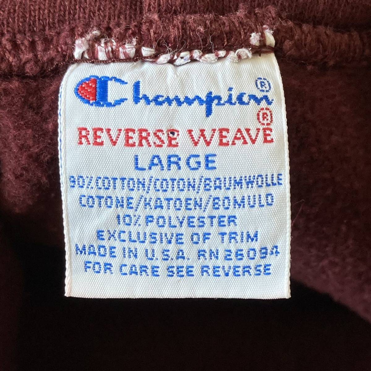 美品 良デザイン 好配色 Champion チャンピオン リバースウィーブ