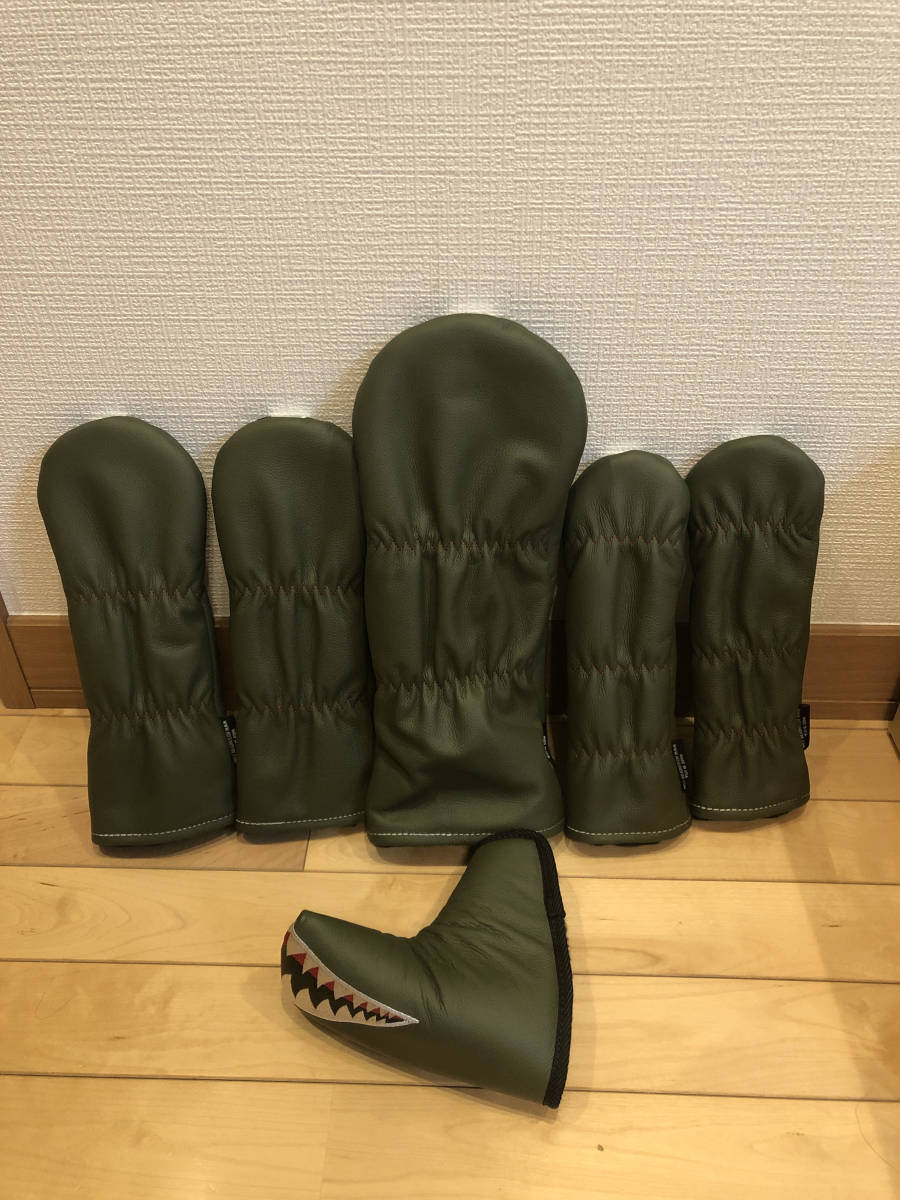 Rose & FIRE DR用・FW用 革製ヘッドカバー(2個セット) | www