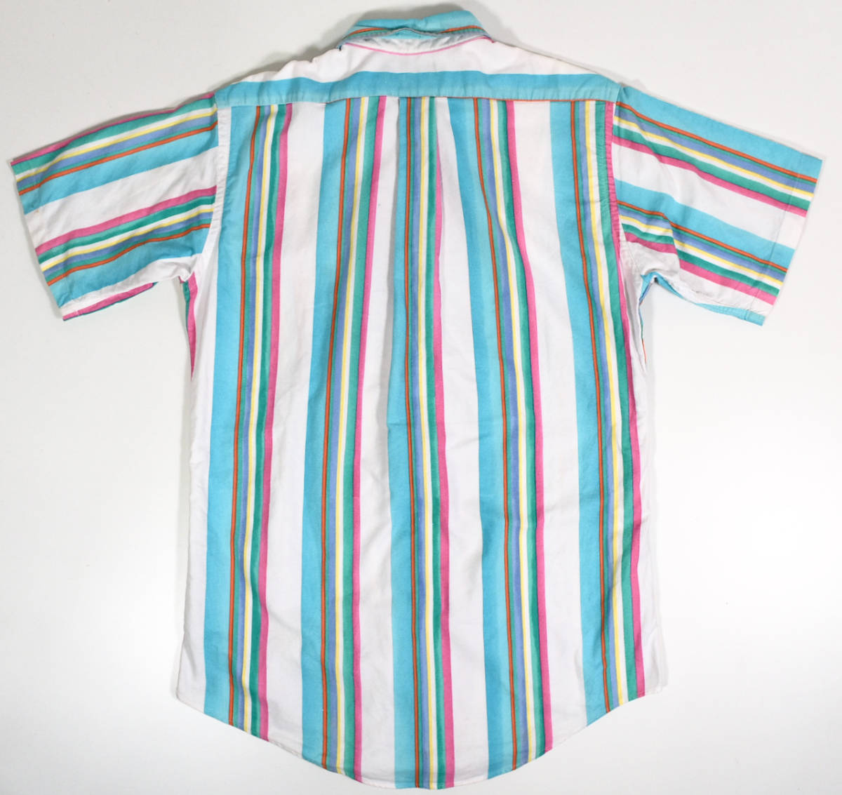 USA製 1990s Polo Ralph Lauren s/s shirts M-L オールドポロラルフローレン 半袖シャツ ストライプ マルチカラー ヴィンテージ_画像2