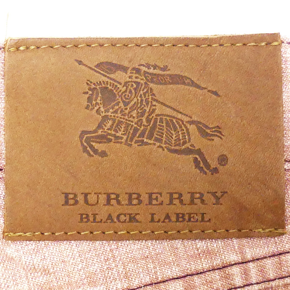 即決★BURBERRY BLACK LABEL★W31位 ジーンズ 廃版 バーバリーブラックレーベル メンズ 79 ピンク 三陽商会正規 ナイト刺繍 デニム_画像10