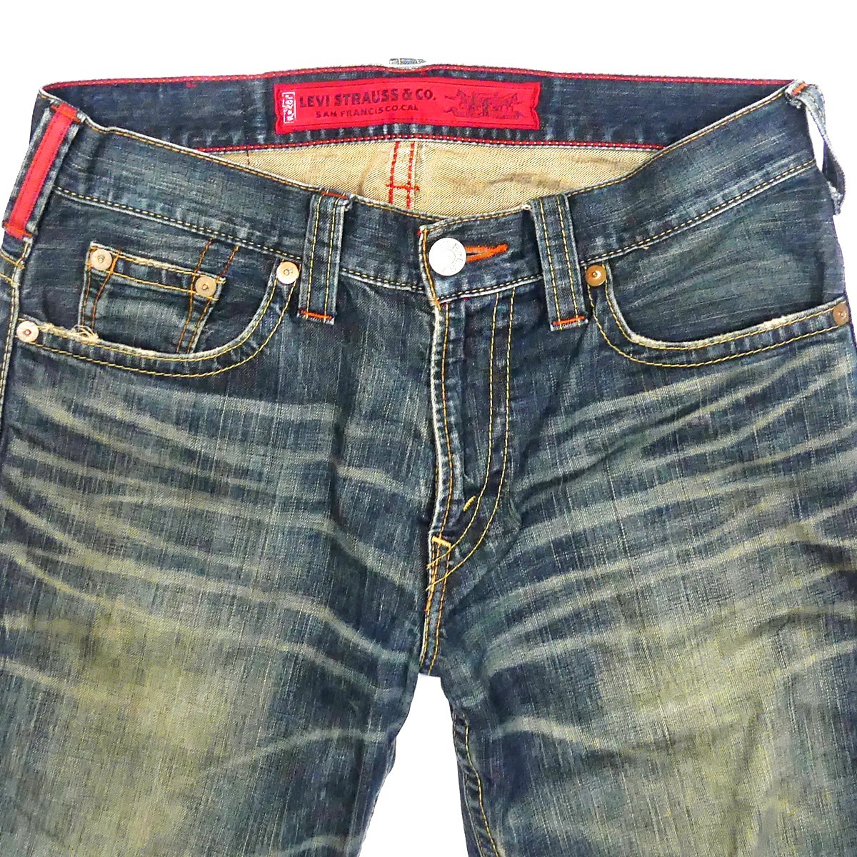 即決★リーバイス507★W31 ブーツカットジーンズ Levis メンズ デニム フレア 鬼ヒゲ パンツ ボトムス レッドループ NE507 ローライズ_画像4