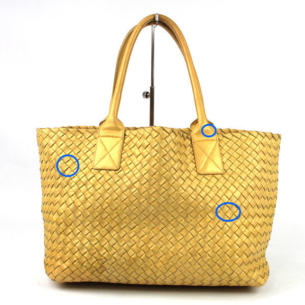 BOTTEGA VENETA Bottega Veneta большая сумка бегемот PM кожа желтый цвет Gold Италия производства 16512