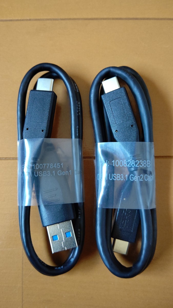 USB-C 3.1 ケーブル 2種（C-C Gen2、C-A Gen1）セット