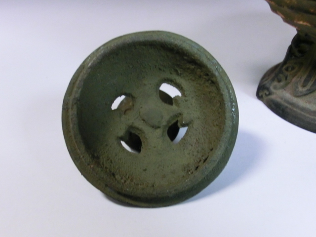 香炉 古い青銅 古代文 耳付き 火器 古壷 手焙 花器 置物 オブジェ 古美術 時代物 骨董品