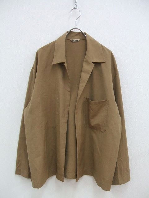 1-0510M♪AURALEE/A8SB01WT/WOOL SILK TROPICAL SHIRTS JACKET/シャツ
