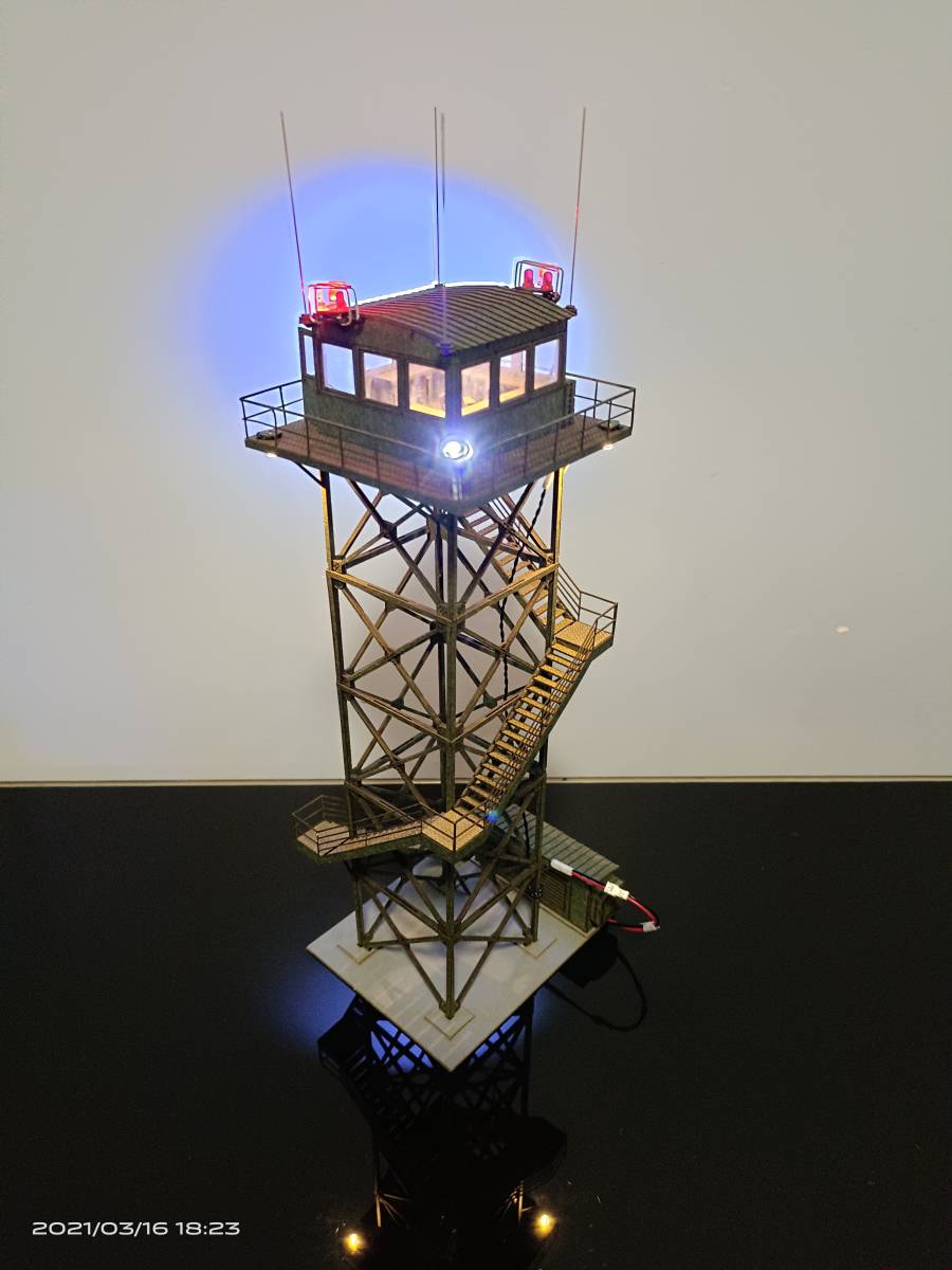 ジオラマ 1/72 展望台(Lサイズ)LED照明付き オリジナル製作完成品