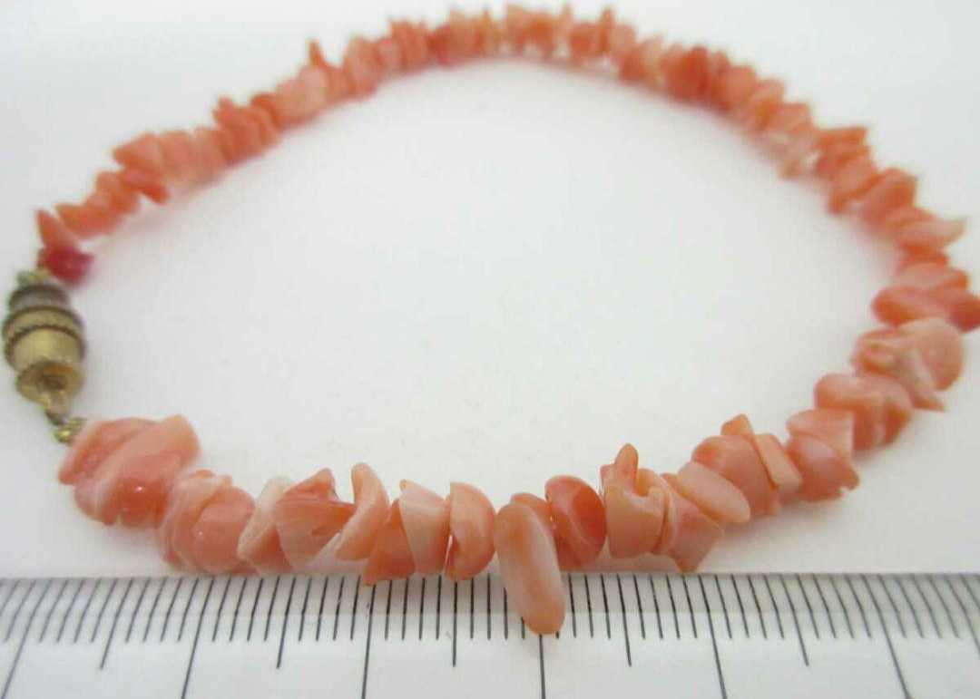 [TOP].. coral necklace bracele set netsuke i70.