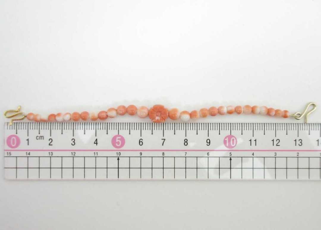 【TOP】桃珊瑚 サンゴ 羽織紐 和装小物 ルース 根付 d813._画像2