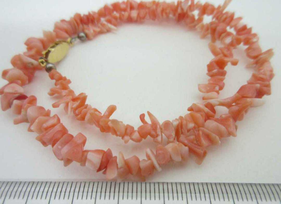 [TOP].. coral necklace bracele set netsuke i70.