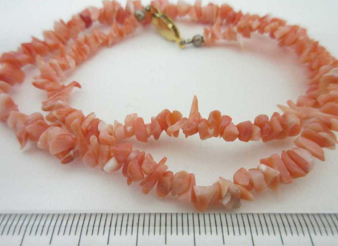 [TOP].. coral necklace bracele set netsuke i70.