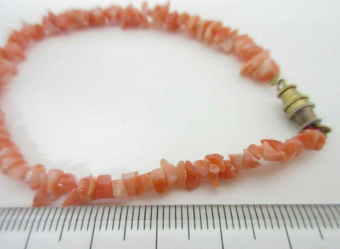 [TOP].. coral necklace bracele set netsuke i70.