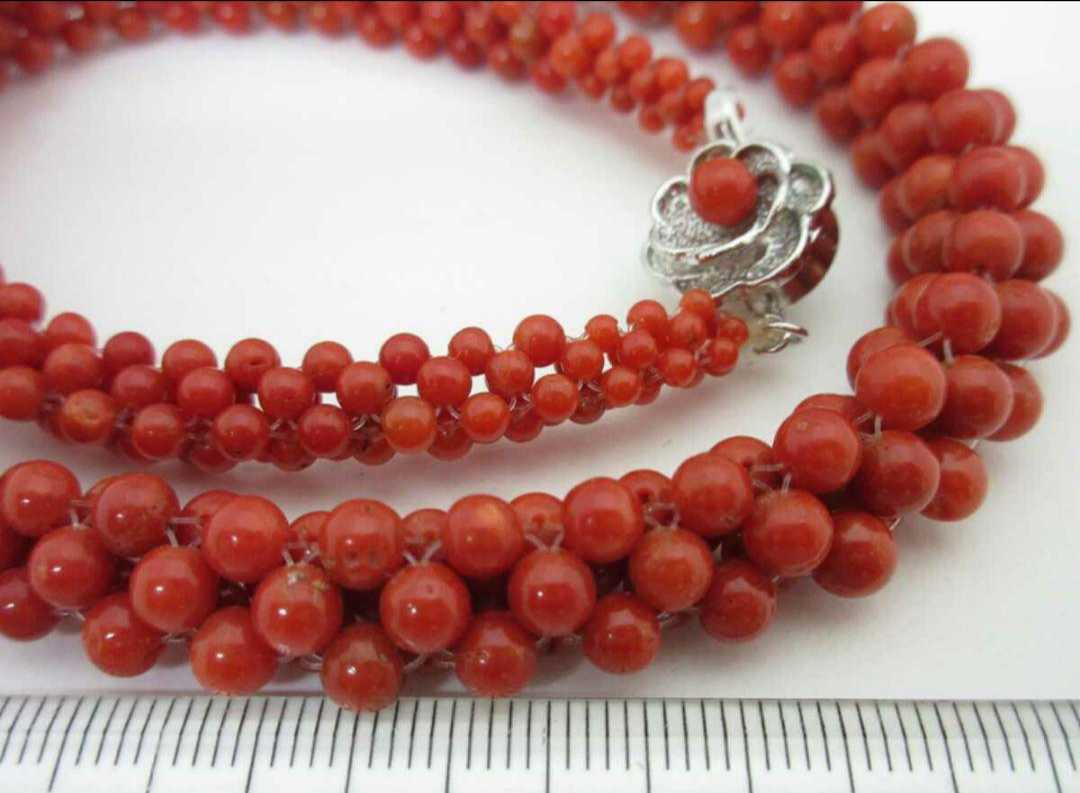 [TOP] red .. coral 38.1g necklace loose bracele netsuke u52.