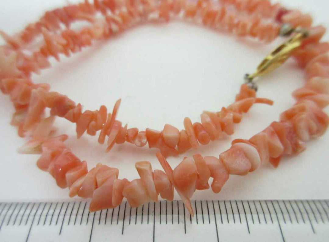 [TOP].. coral necklace bracele set netsuke i70.