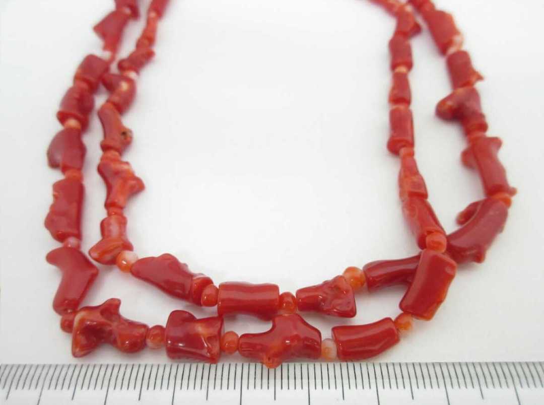 [TOP]. red .. coral 38.1g necklace loose bracele netsuke u377.