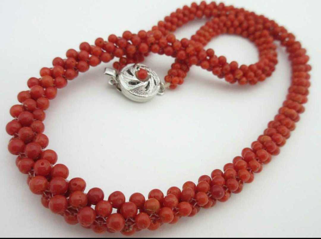[TOP] red .. coral 29.2g necklace loose bracele netsuke i872.