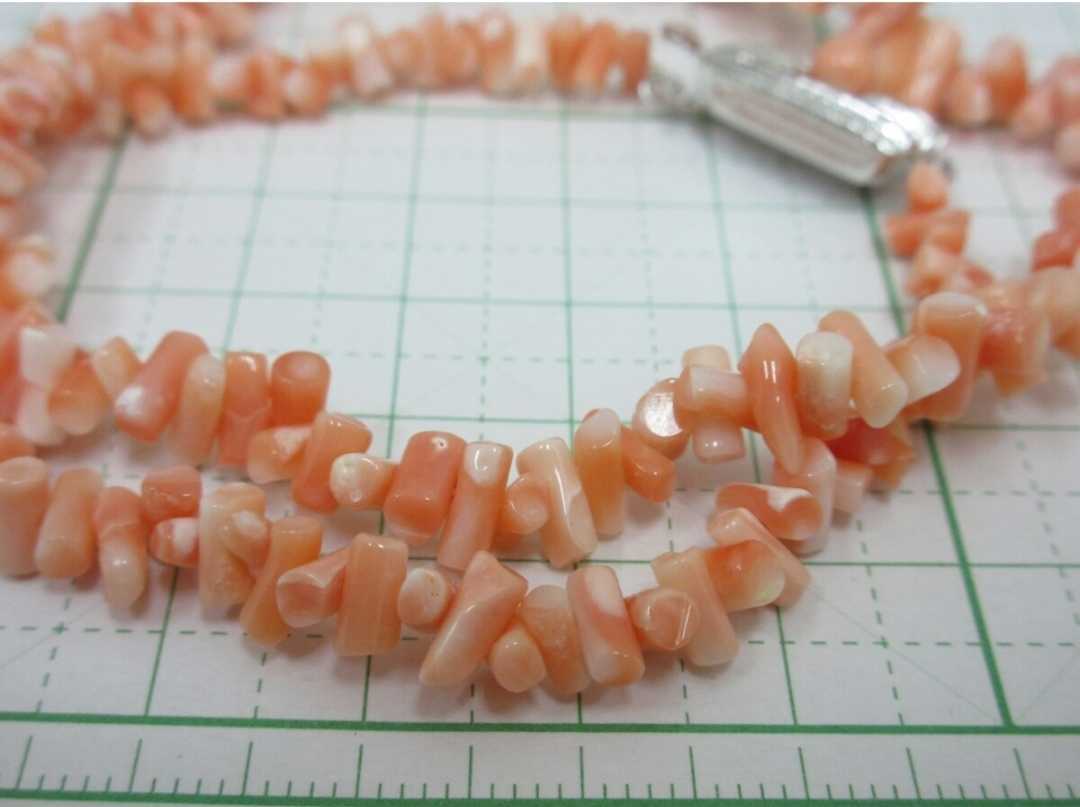 [TOP] peach .. coral 15.6g necklace loose bracele netsuke p244.
