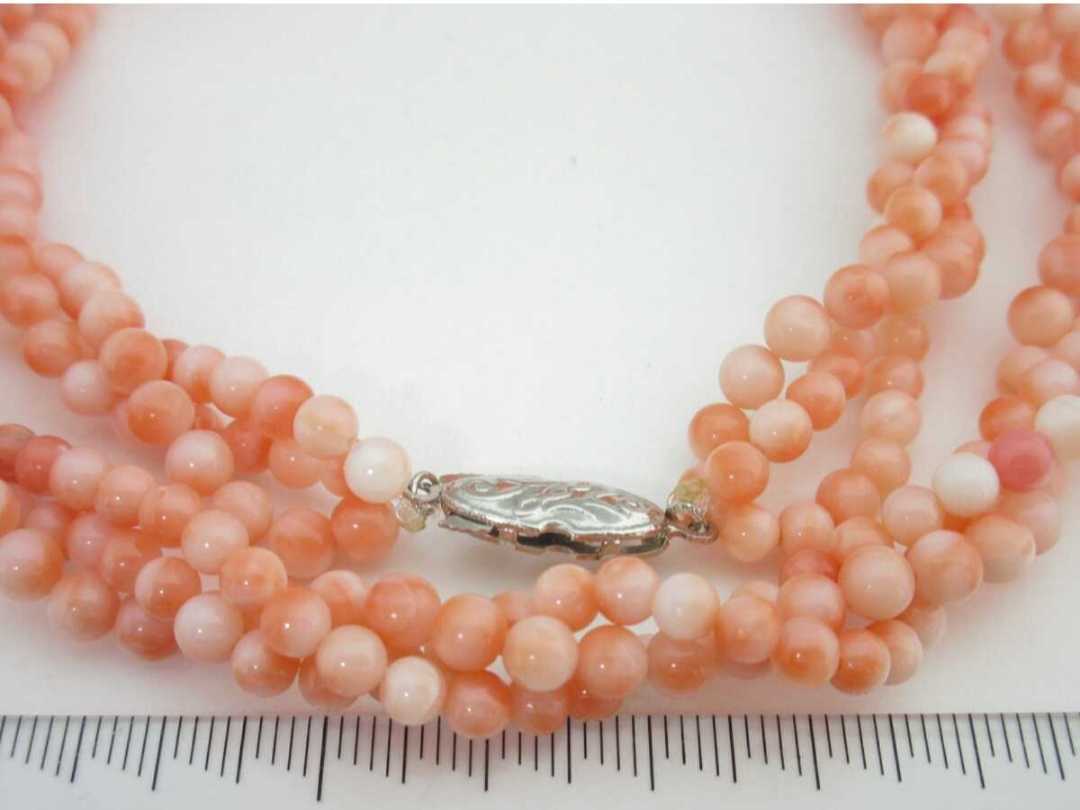 [TOP].. coral 47g necklace loose bracele netsuke d468.