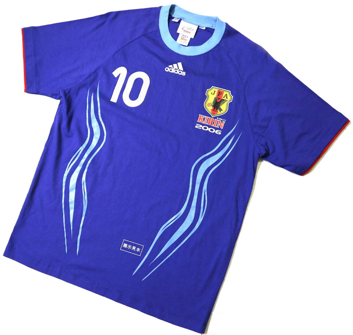 概ね美品！◆2006 サッカー日本代表 半袖Tシャツ◆Lサイズ 展示見本_画像1