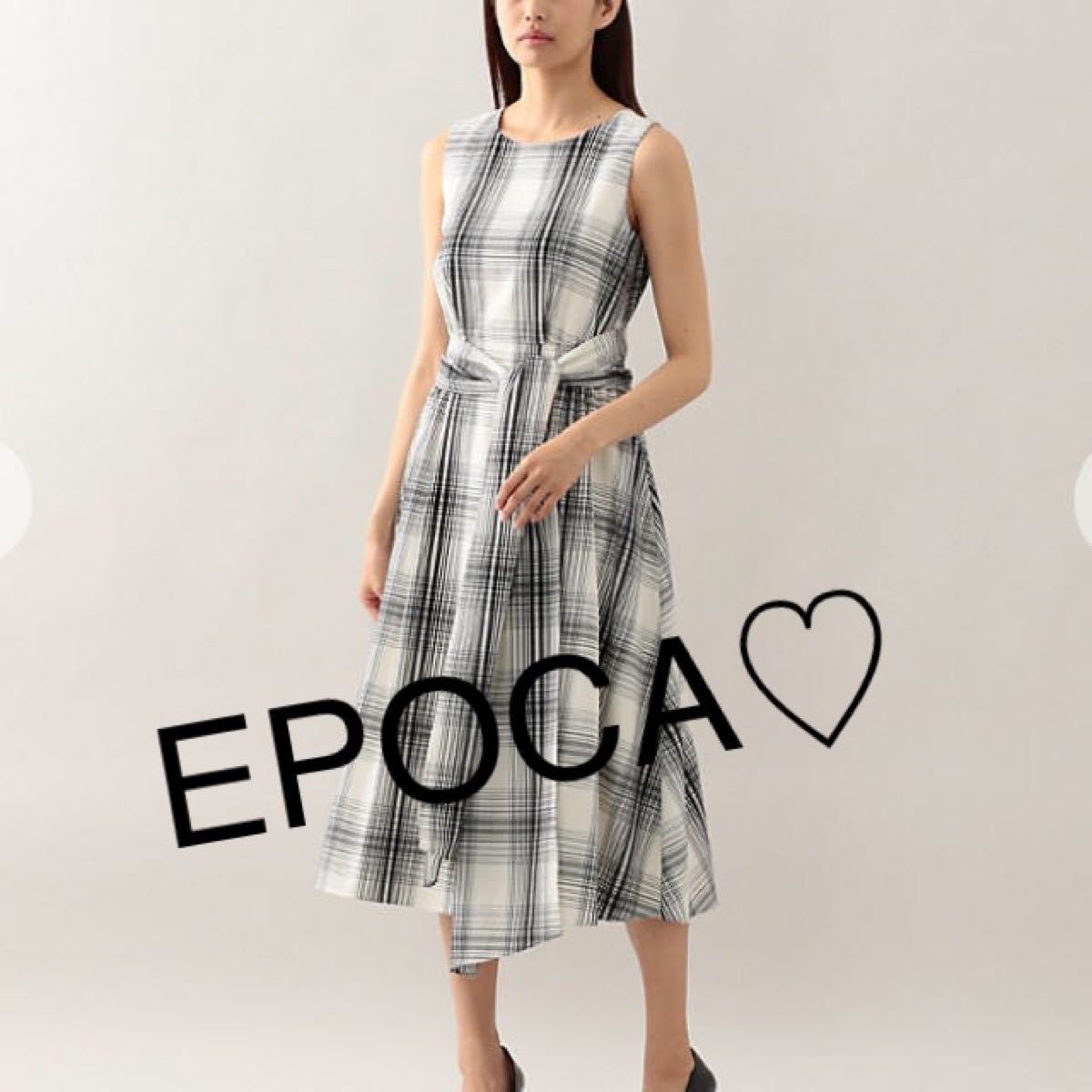 美品☆EPOCA☆白黒ルーセントチェックドレス ワンピース | laninternet