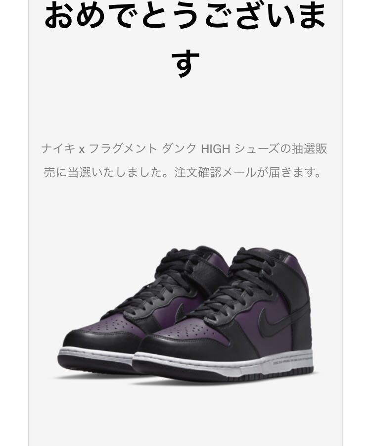 NIKE fragment design DUNK SB HI 25.5cm ナイキ フラグメント ダンク ハイ US7.5 jordan ジョーダン 藤原ヒロシ supreme travis_画像1