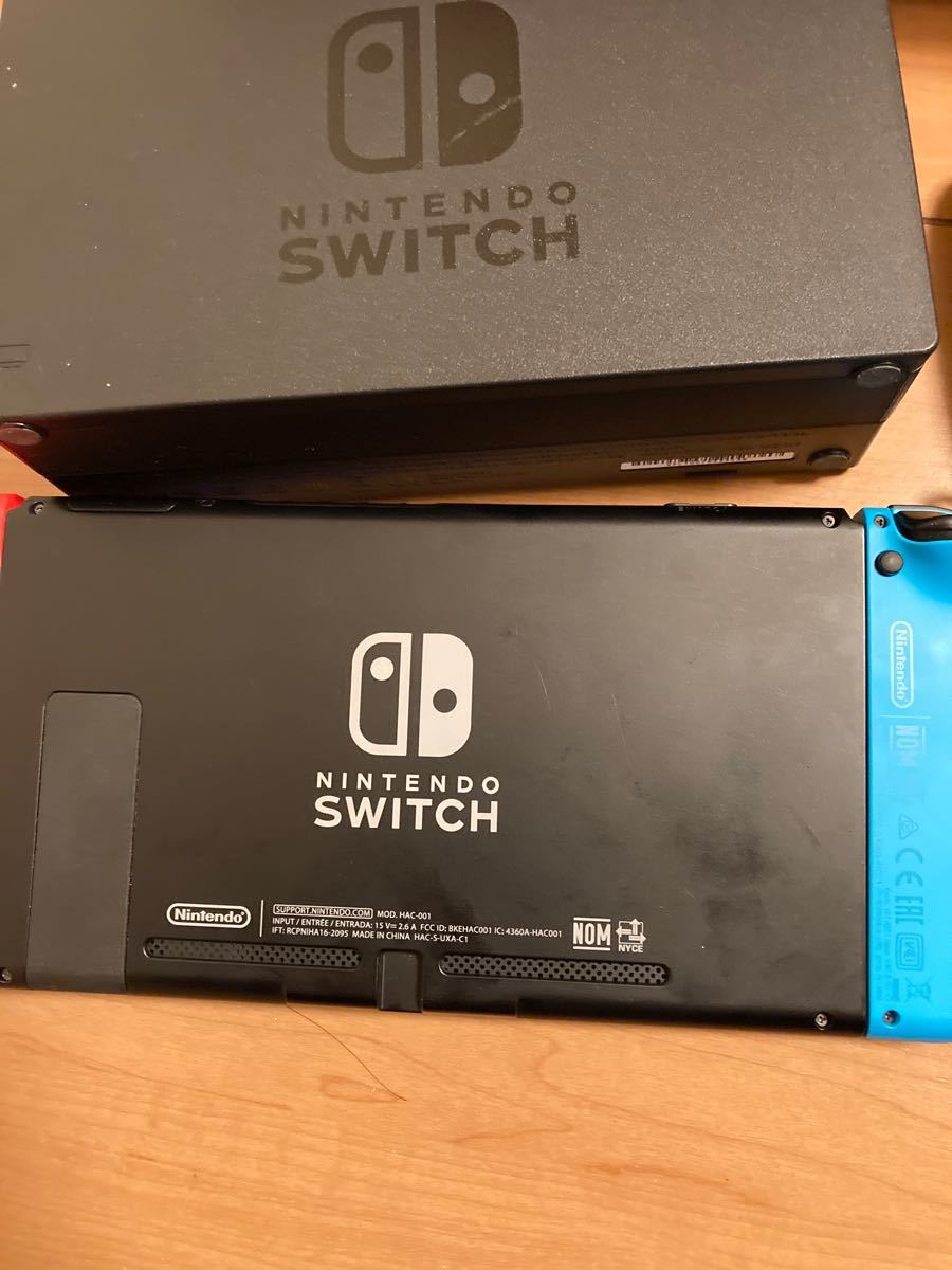Nintendo Switch JOY-CON(L) ネオンブルー/(R) ネオンレッド 本体海外版 中古品 動作確認済